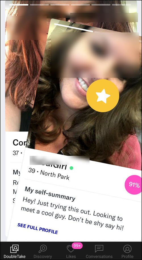 Swiping right on OkCupid let's a woman know you like her.