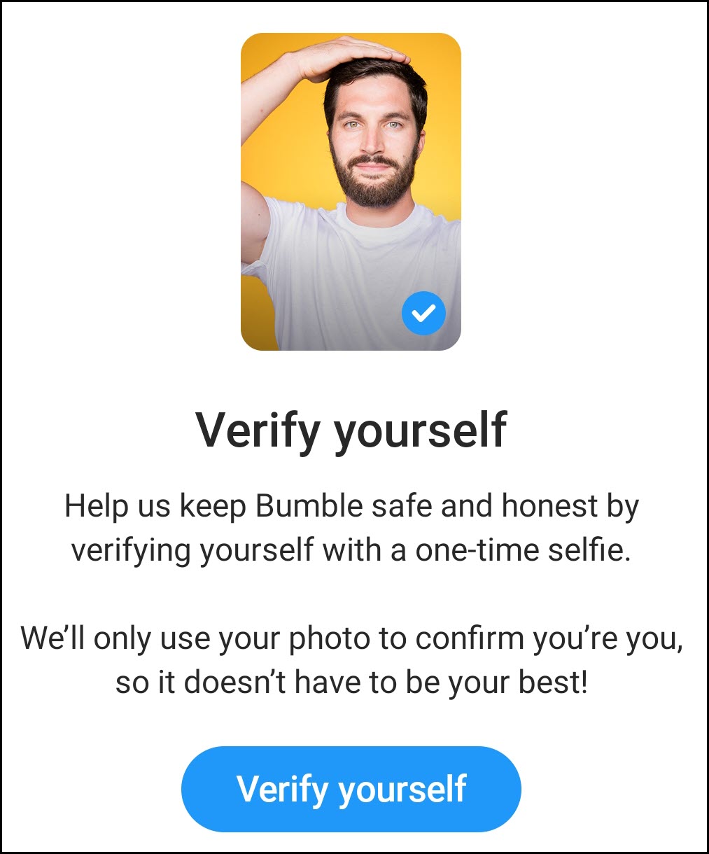 Get more matches on Bumble by verifying your photos