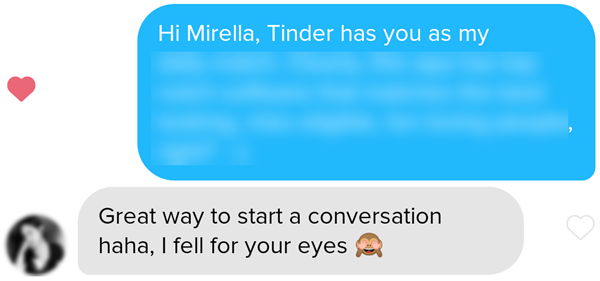 Don't cover your eyes in Tinder photos.