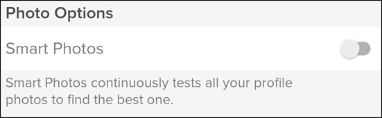 Disable the Smart Photos option on Tinder.