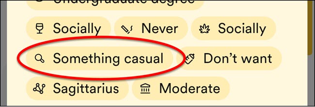 Why do women say they're looking for something casual?