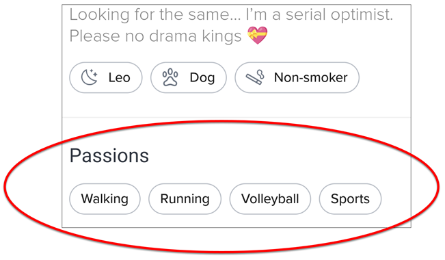 How to compliment a woman's passions on Tinder